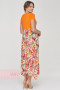 Платье женское 191-3482 Фемина (Оранжевый/маки)