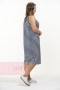 Платье женское 3302 Фемина (Полоска варенка темно-синий/варенка темно-синий)