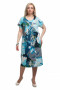 Платье "Олси" 1605030/2 (Цветы синий)