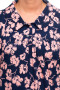 Блуза "Олси" 1710032/1 ОЛСИ (Синий/розовые цветы)
