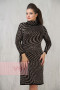 Платье женское 2220 Фемина (Черный/темно-бежевый)