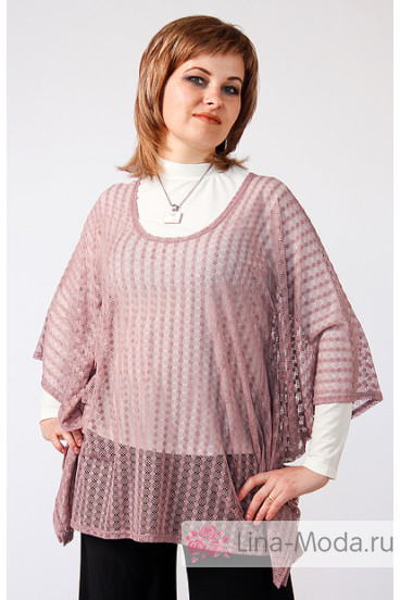 Блуза "СКС" 057 (Дымчато-розовый)